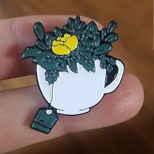 *2 for $13* Green Tea Lover Tea Cup Enamel Pin